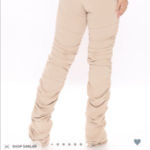 Tan Stacked Pants